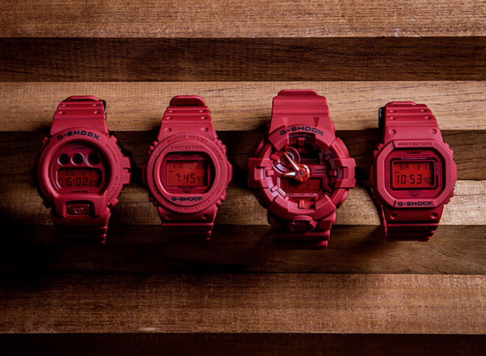 Casio Casio G-Shock DW-6935C-4 мужские часы красный циферблат на запястье