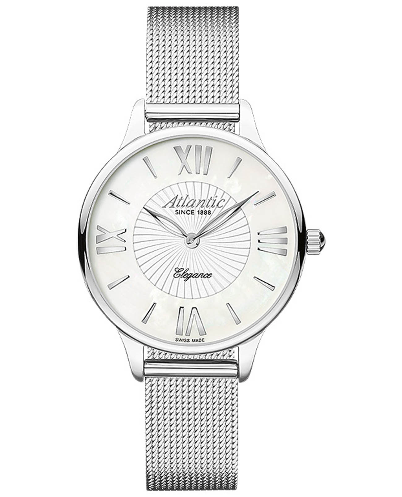 Atlantic Atlantic Elagance 29038.41.08MB  29038.41.08MB кварцевые женские часы перламутровый циферблат, браслет нержавеющая сталь — вид спереди
