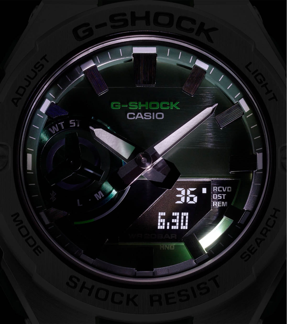 Casio GST-B500AD-3A мужские часы застежка крупным планом