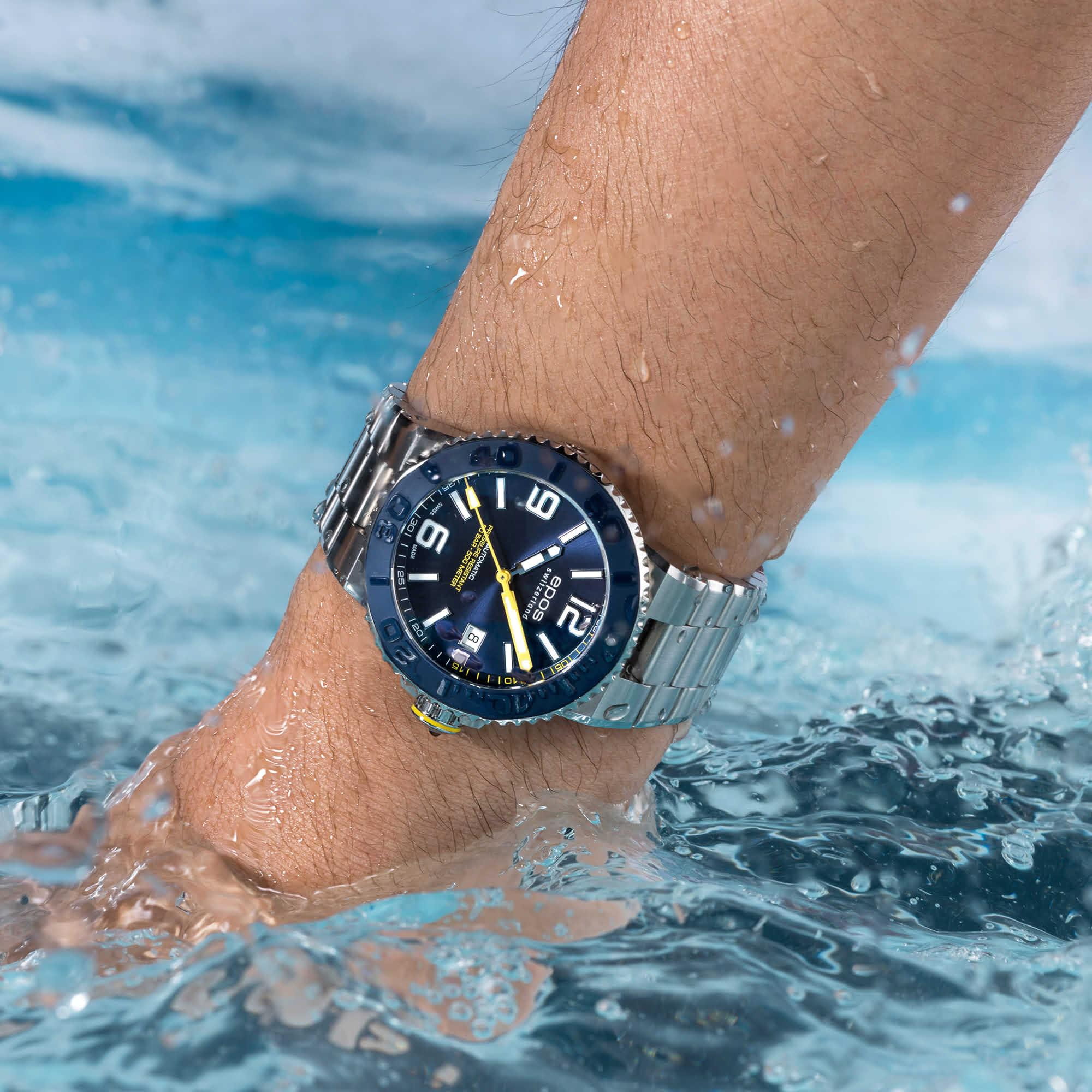 Epos Epos Diver 3441.131.96.56.30  - задняя крышка сталь металл корпуса, швейцария часы