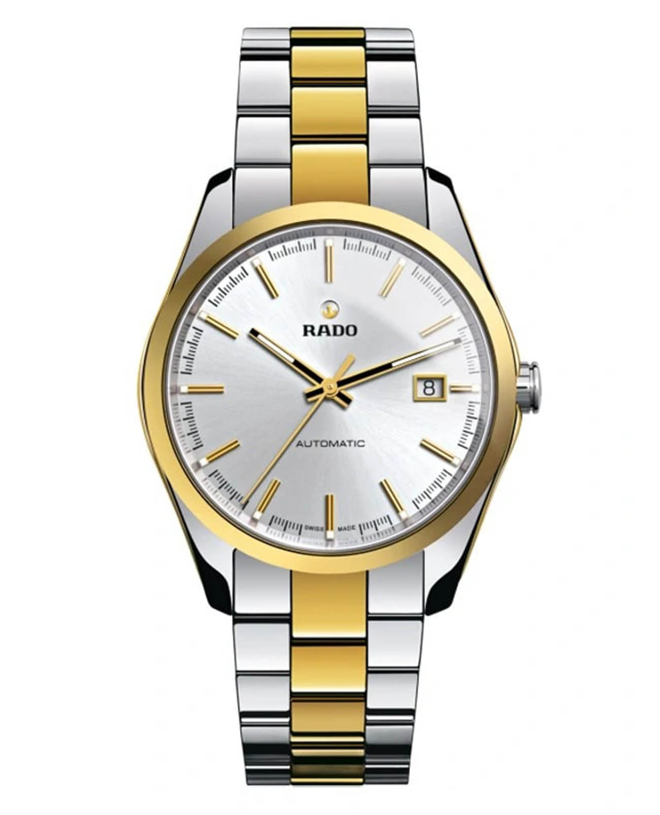 Rado Rado Hyperchrome R32979102 Automatic R32979102 механические мужские часы серебристый циферблат, браслет сталь + ceramos™ — вид спереди
