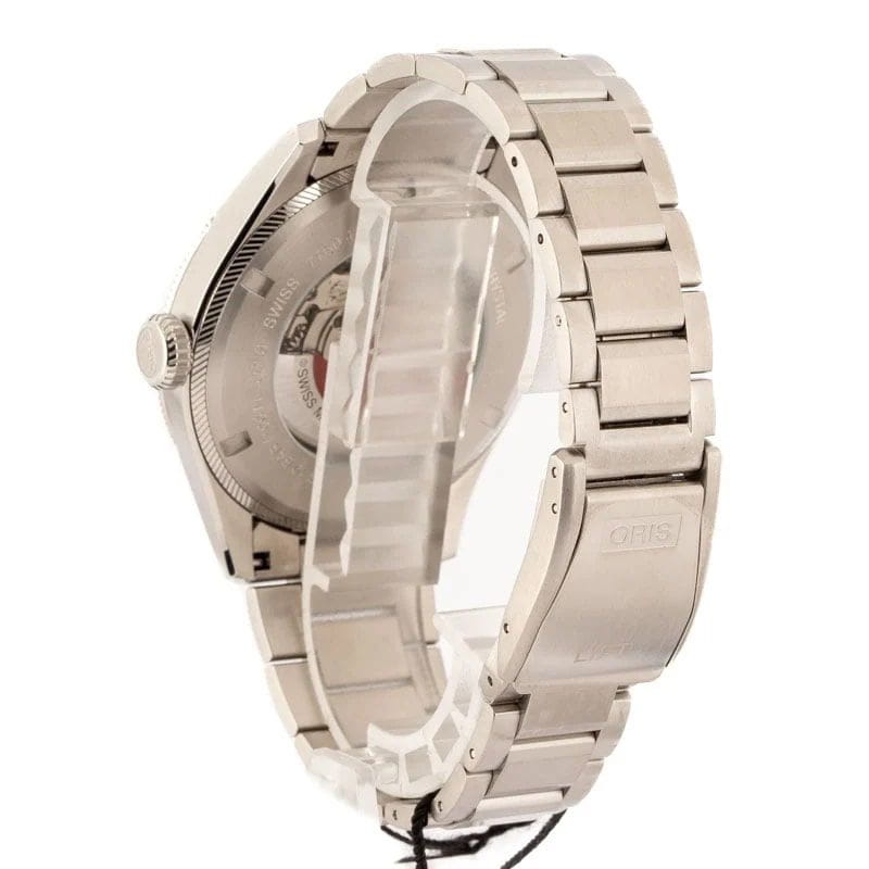 Oris 01 752 7760 4164-07 8 22 08 мужские часы застежка крупным планом