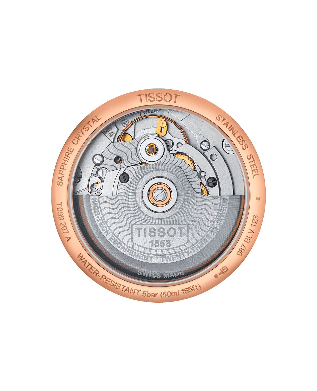 Tissot Tissot Chemin des Tourelles Powermatic 80 Lady T099.207.36.447.00, t-classic швейцария женские часы на браслете кожаный боковой вид