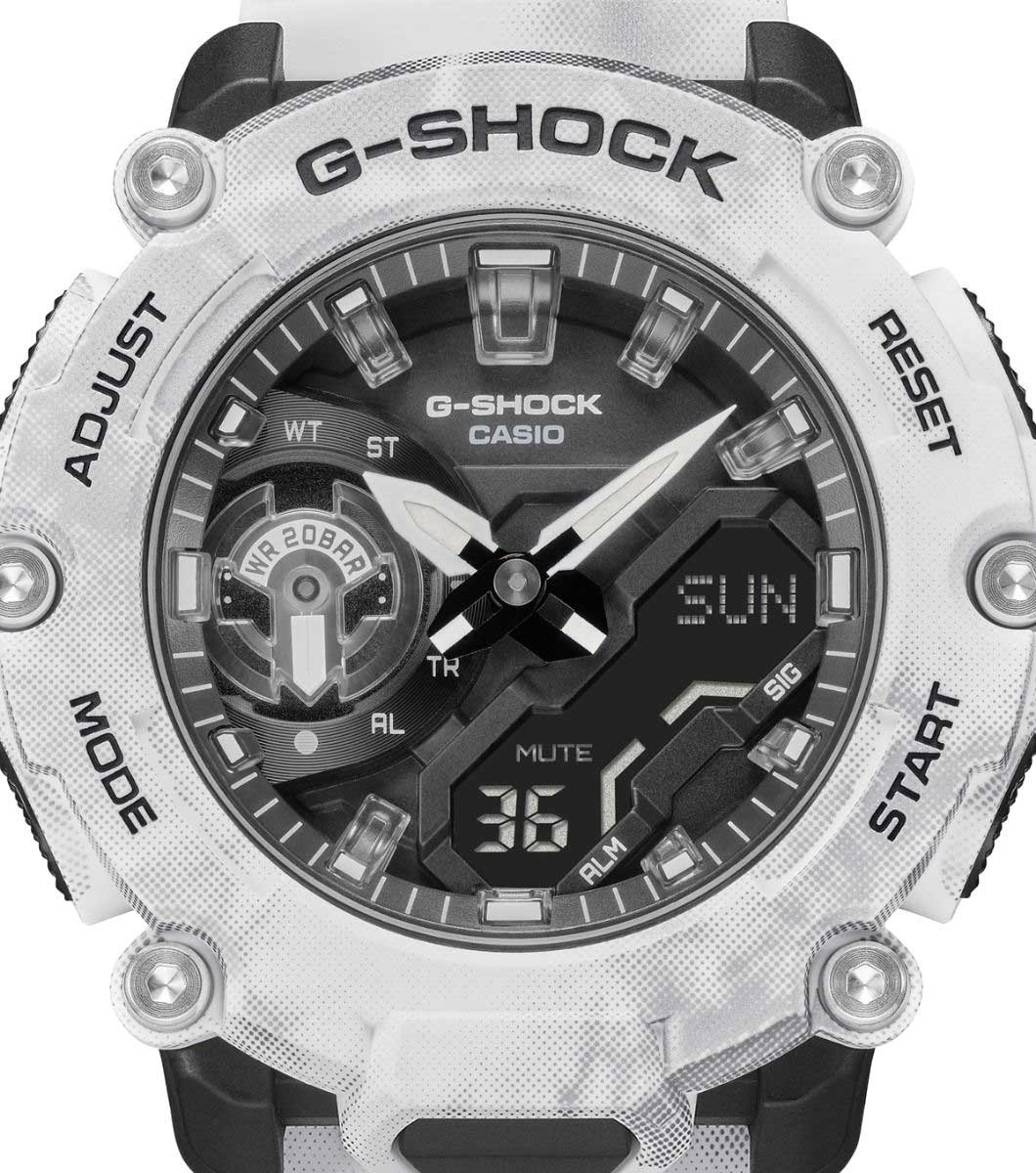 Casio Casio G-Shock GA-2200GC-7A мужские часы черный циферблат на запястье
