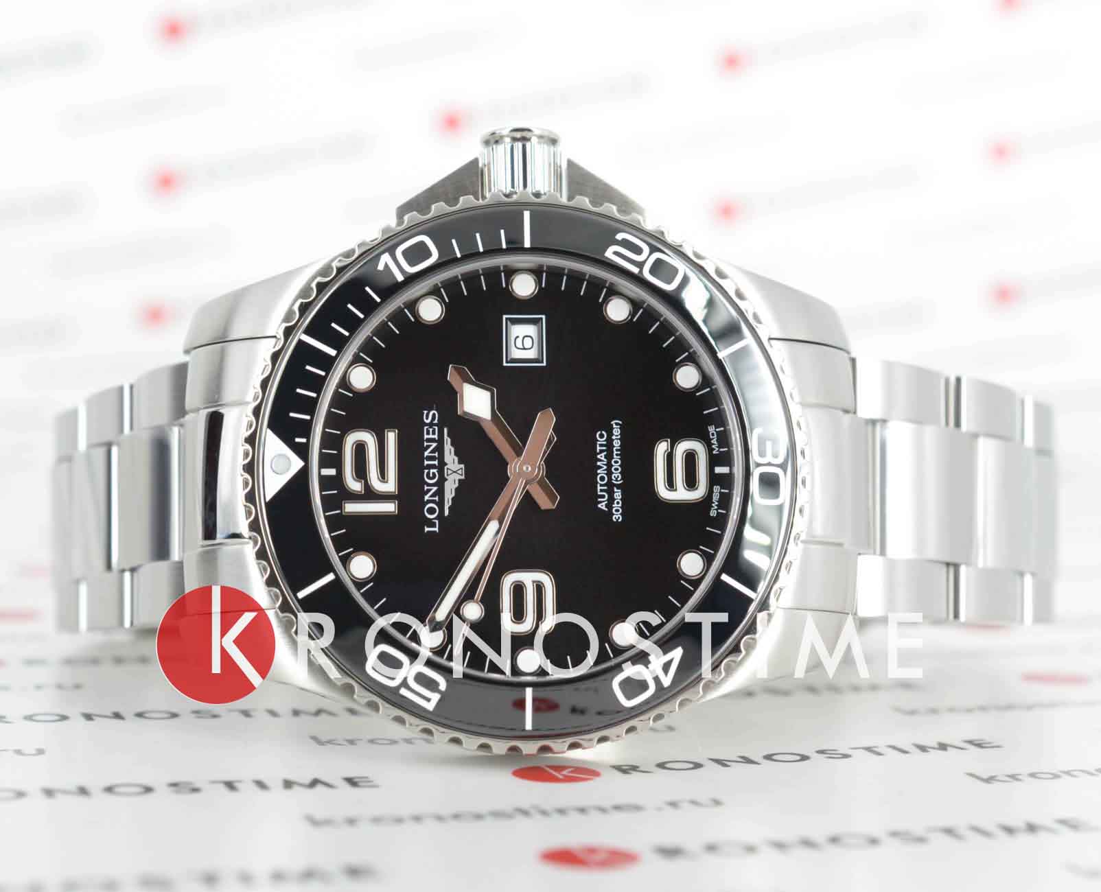 Longines Longines HydroConquest L3.782.4.56.6 , наручные мужские часы фото под углом