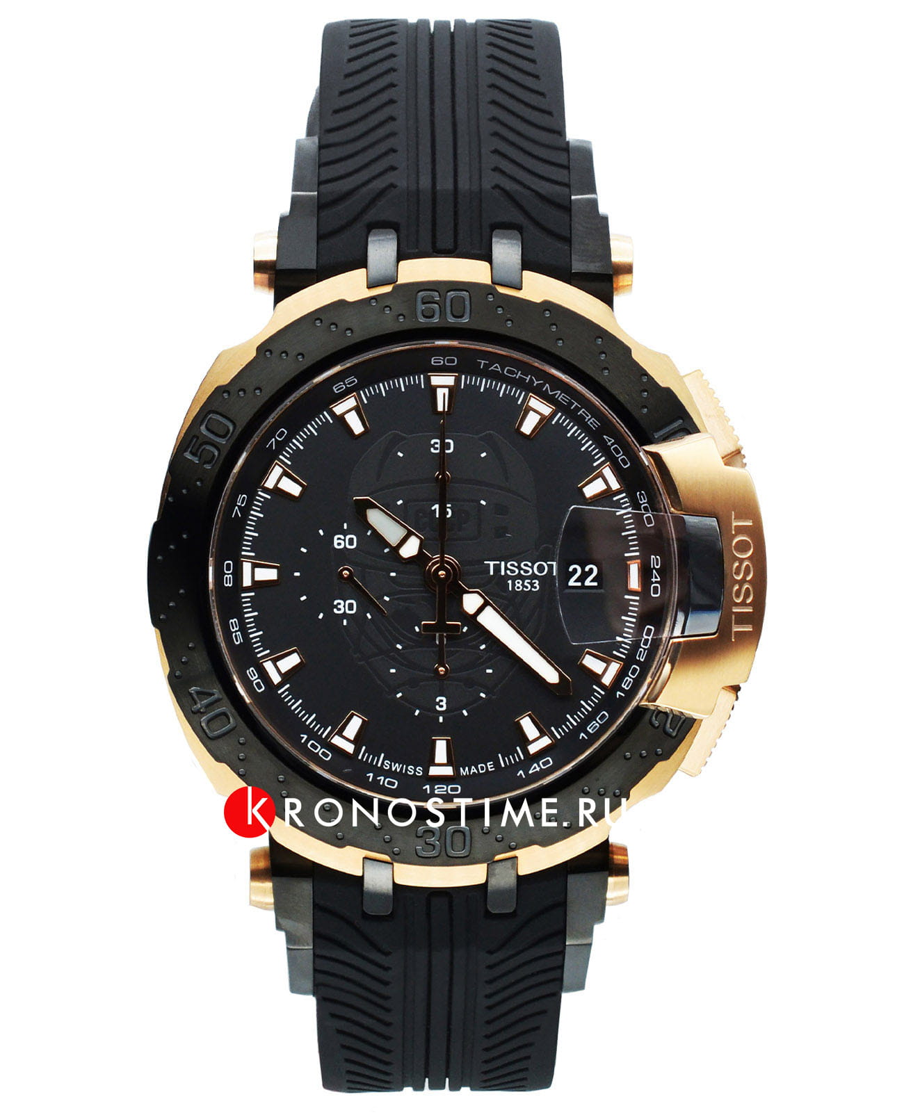 Tissot Tissot T-Race Automatic Limited Edition Vladislav Tretyak T092.427.27.061.01_1 T Race T0924272706101_1 механические мужские часы черный циферблат, браслет силикон — вид спереди