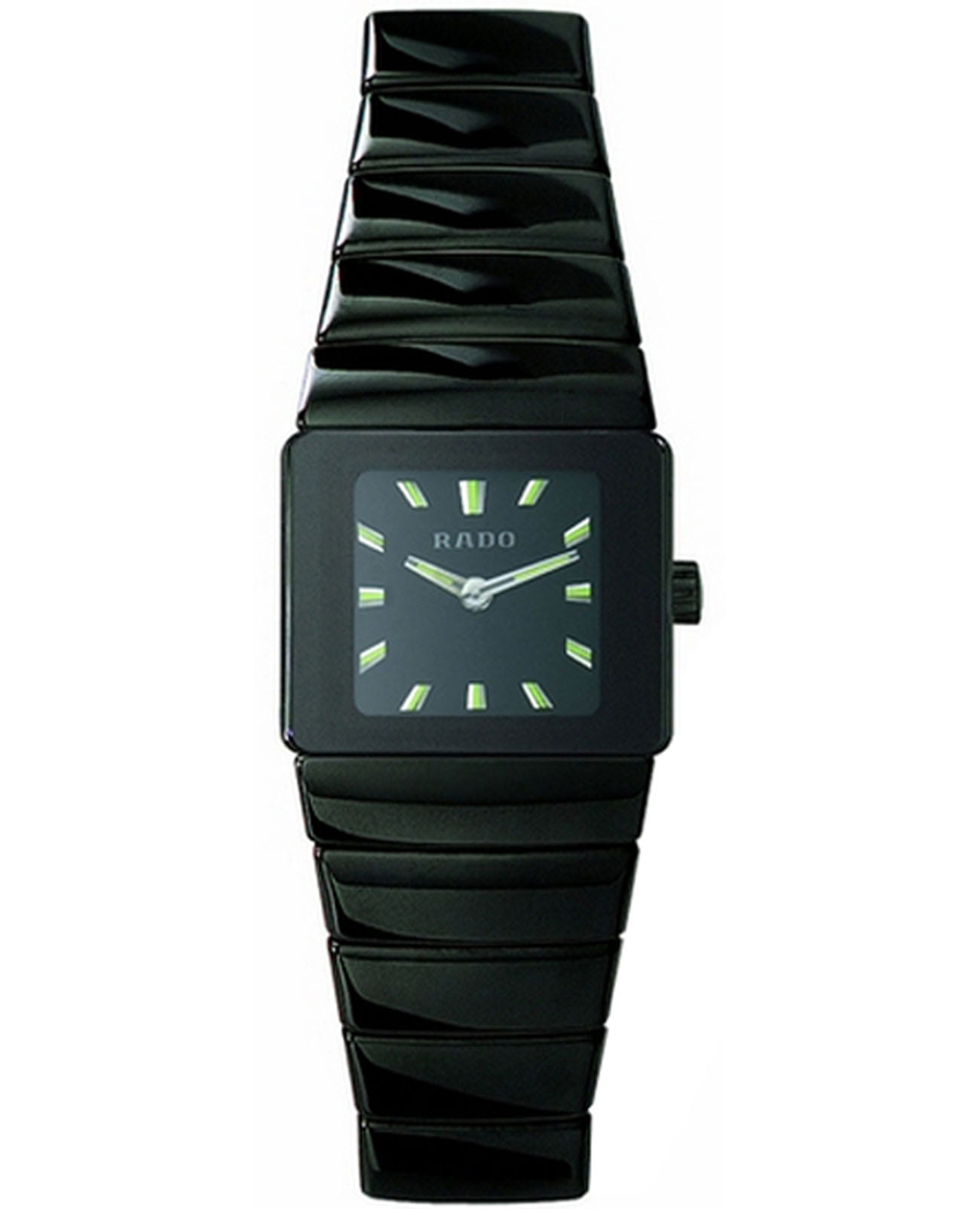 Rado Rado Sintra R13337182  R13337182 кварцевые женские часы черный циферблат, браслет керамика — вид спереди