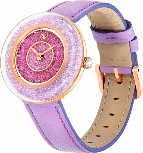 Swarovski Swarovski Crystalline Lustre 5656896,  швейцария женские часы на браслете кожаный боковой вид