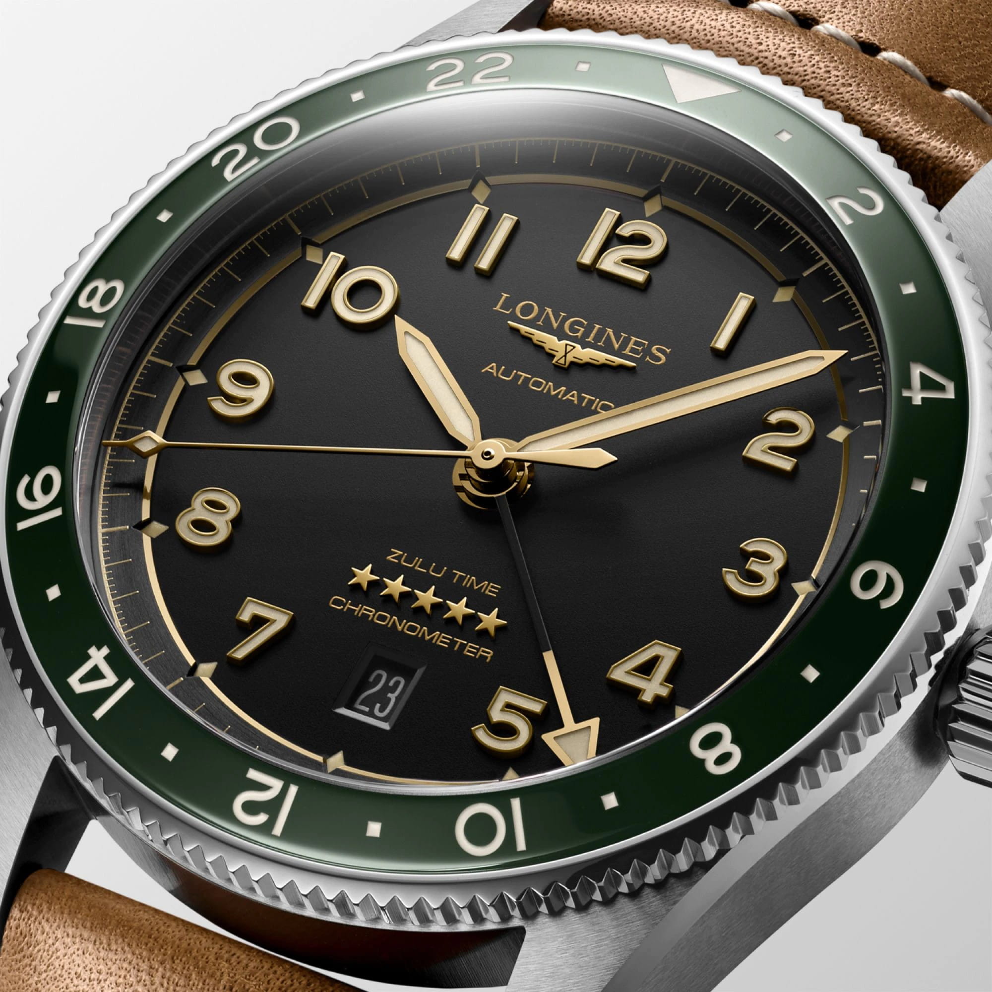 Longines Longines Spirit L3.812.4.63.2 мужские часы черный циферблат на запястье