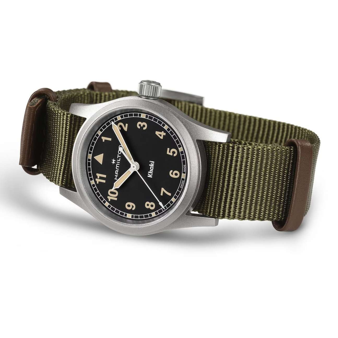 Оригинальные часы Hamilton Hamilton Khaki Field Quartz 33mm H69301930 кварцевые калибр механизма eta f05.105 mh2 общий вид
