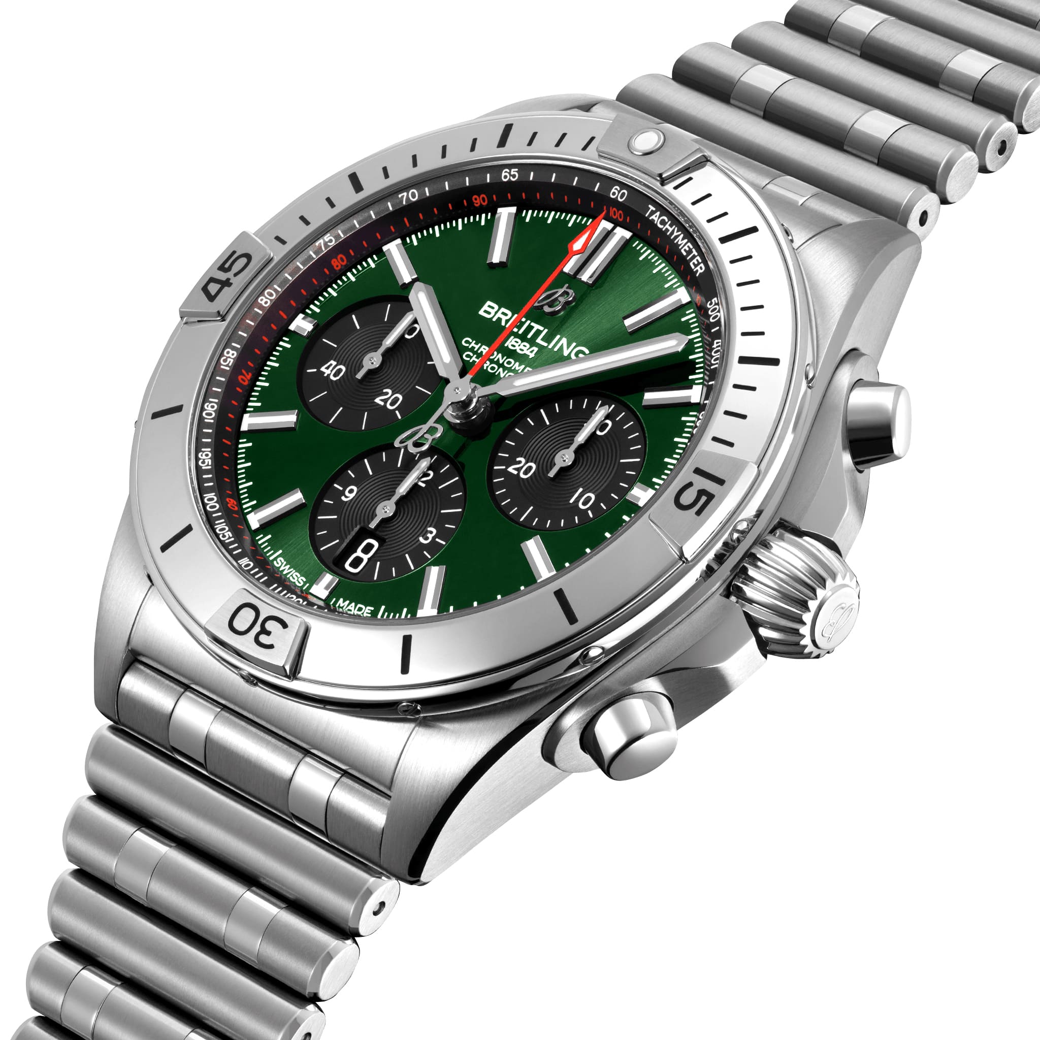 Breitling Breitling Chronomat B01 42 AB0134101L1A1 , наручные мужские часы фото под углом