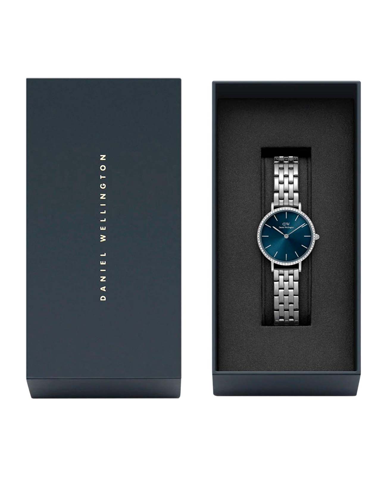 Daniel Wellington Daniel Wellington Petite DW00100664 женские часы синий циферблат на запястье