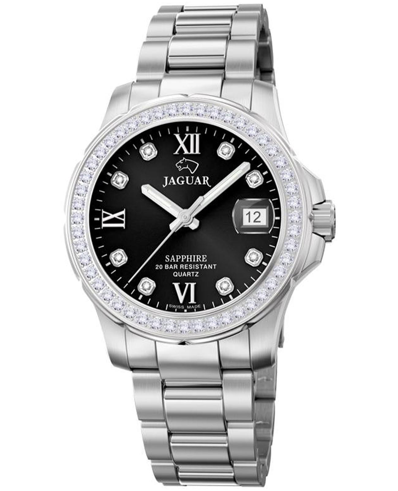Jaguar Jaguar Woman J892/4  J892/4 кварцевые женские часы черный циферблат, браслет нержавеющая сталь — вид спереди