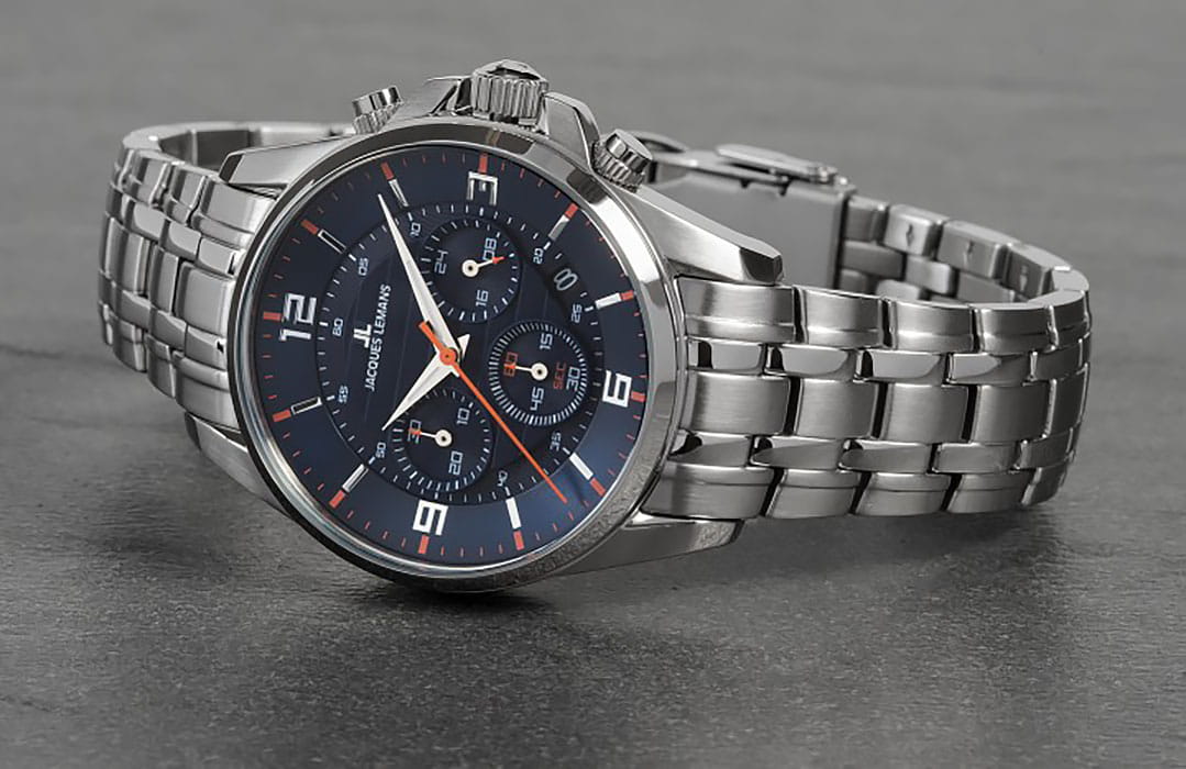 Jacques Lemans Jacques Lemans 1-1857H , наручные мужские часы фото под углом