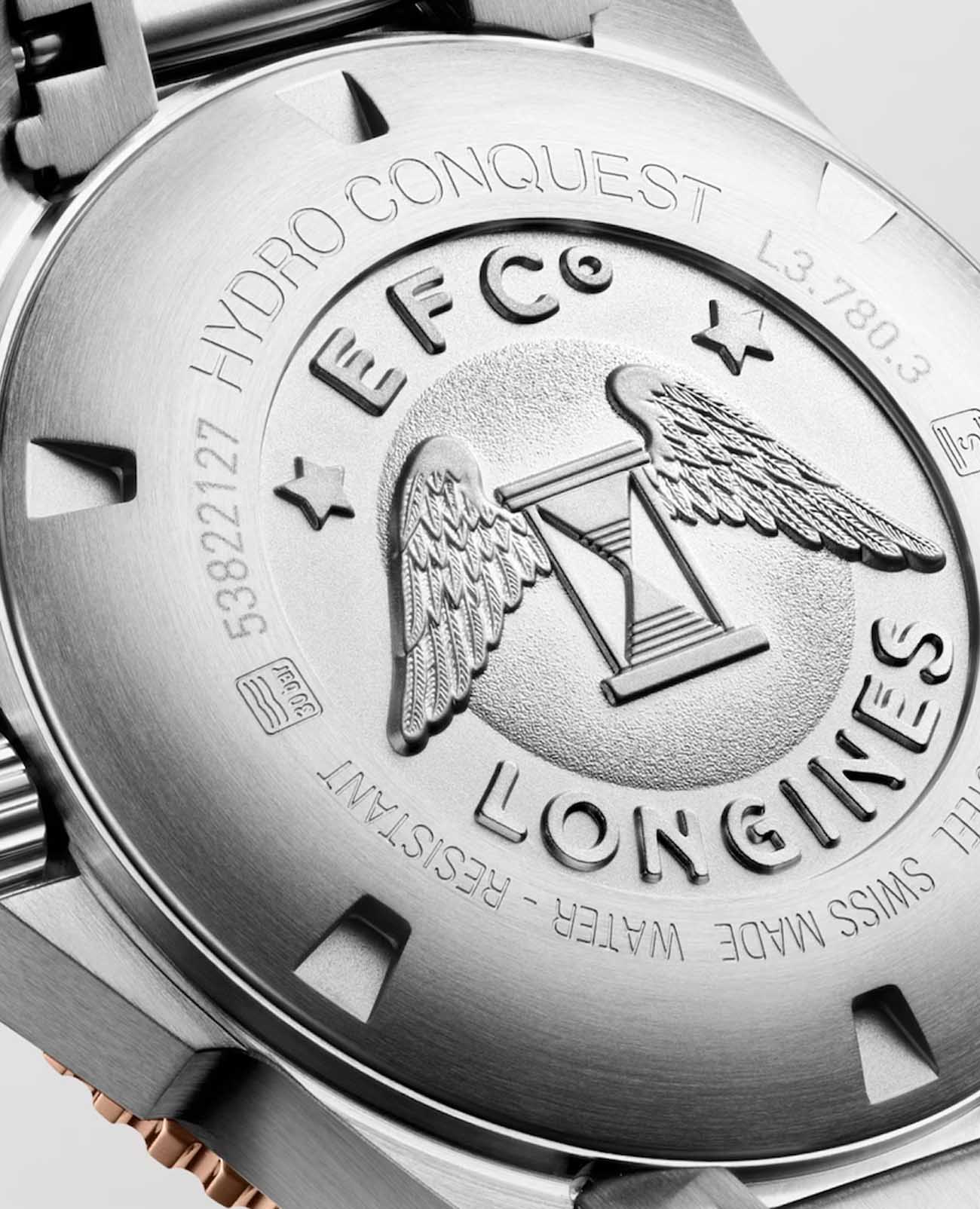 Longines Longines HydroConquest L3.780.3.78.6 механические мужские часы часы крупный план коричневый циферблата