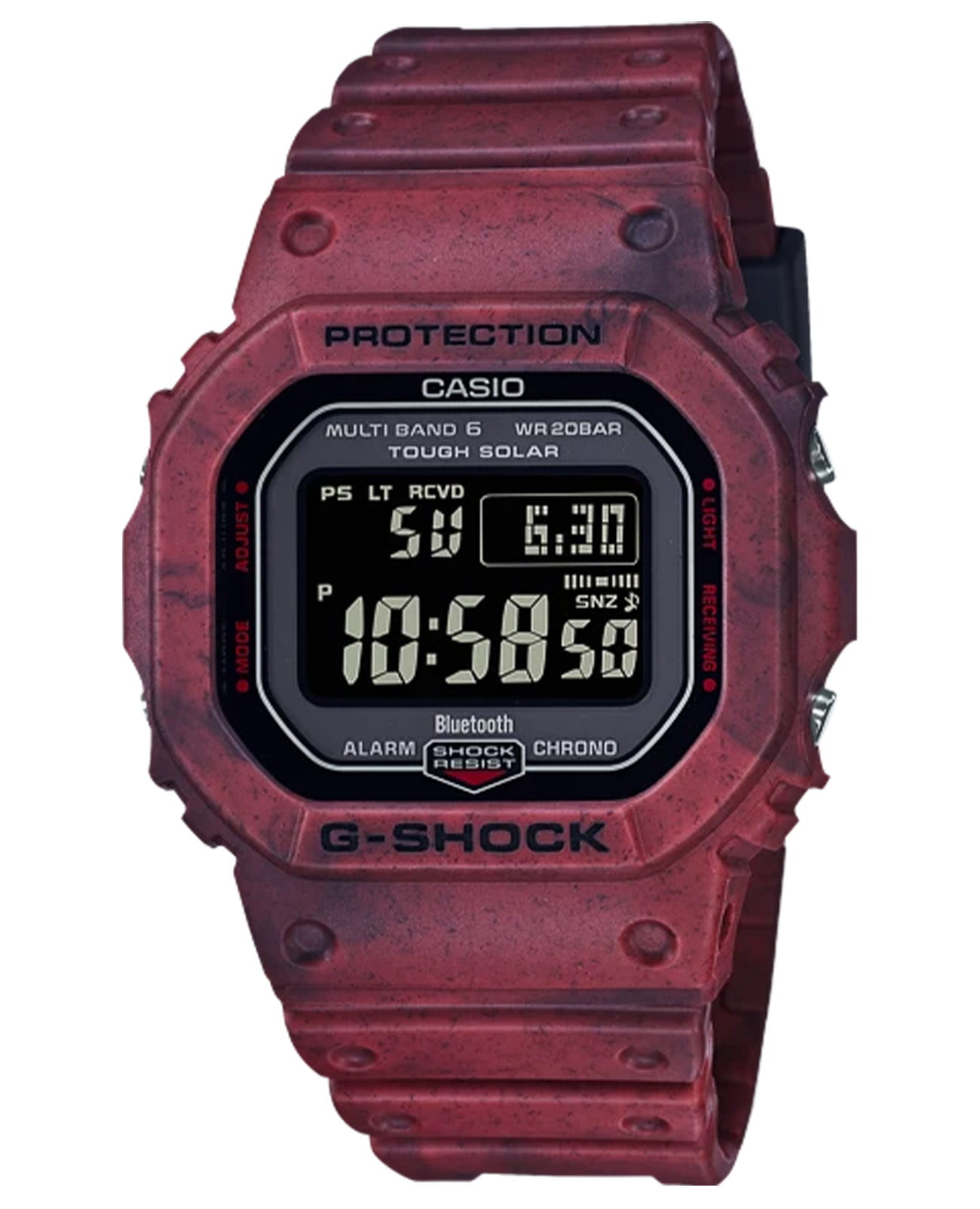 Casio Casio G-Shock GW-B5600SL-4D  GW-B5600SL-4D электронные мужские часы черный циферблат, браслет пластик — вид спереди