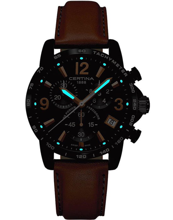 Certina Certina DS Podium Chronograph 1/10 sec C034.417.36.057.00 , наручные мужские часы фото под углом