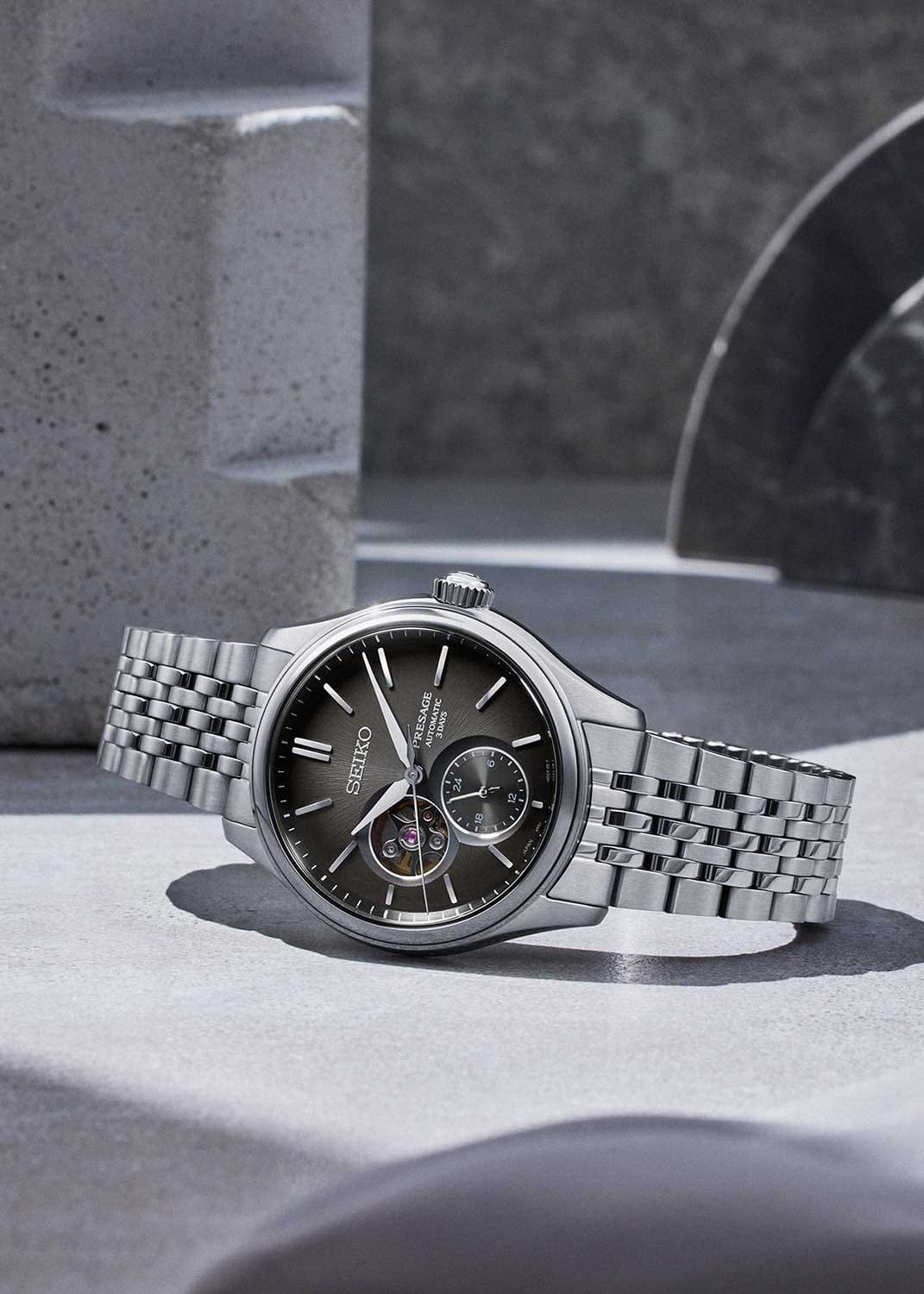 Seiko Seiko Presage Classic Series SPB471 механические мужские часы часы крупный план черный циферблата