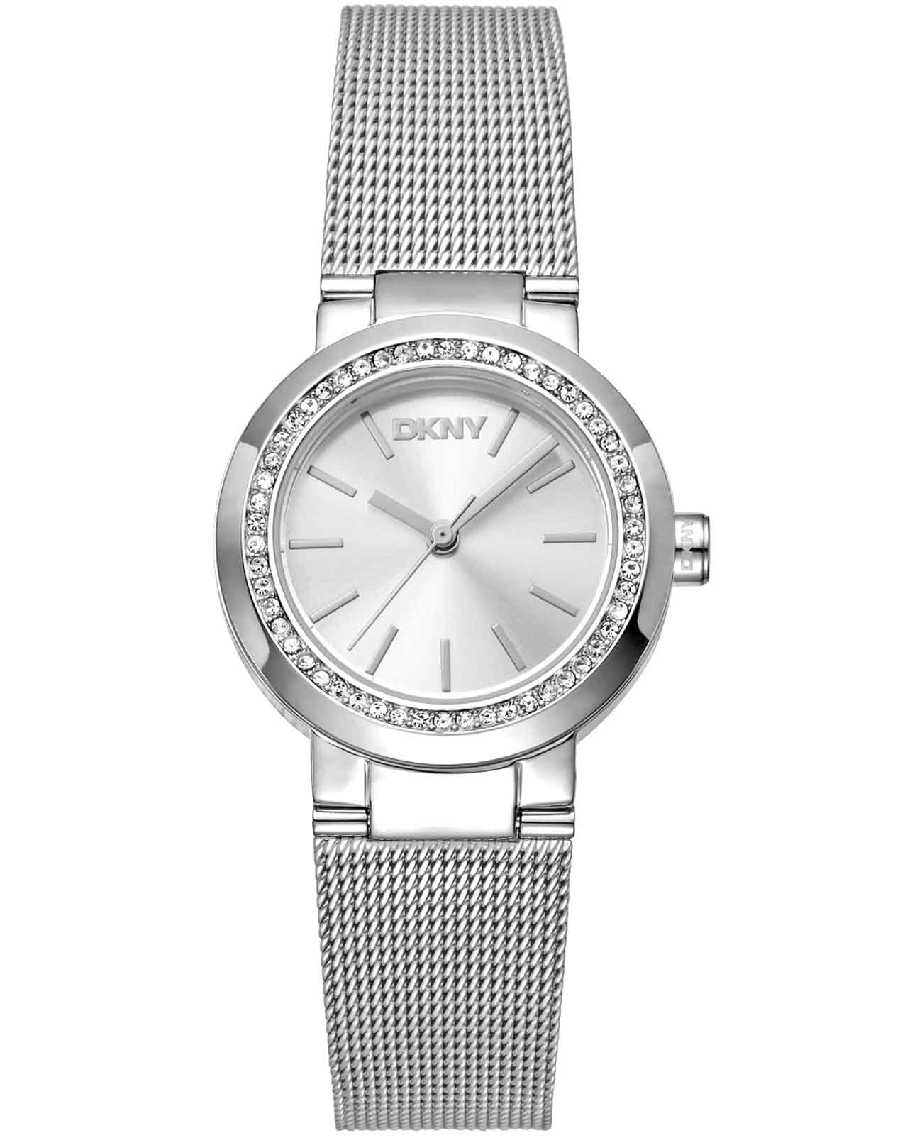 DKNY DKNY Eastside Mini DK1L024M0015  DK1L024M0015 кварцевые женские часы серебристый циферблат, браслет нержавеющая сталь — вид спереди