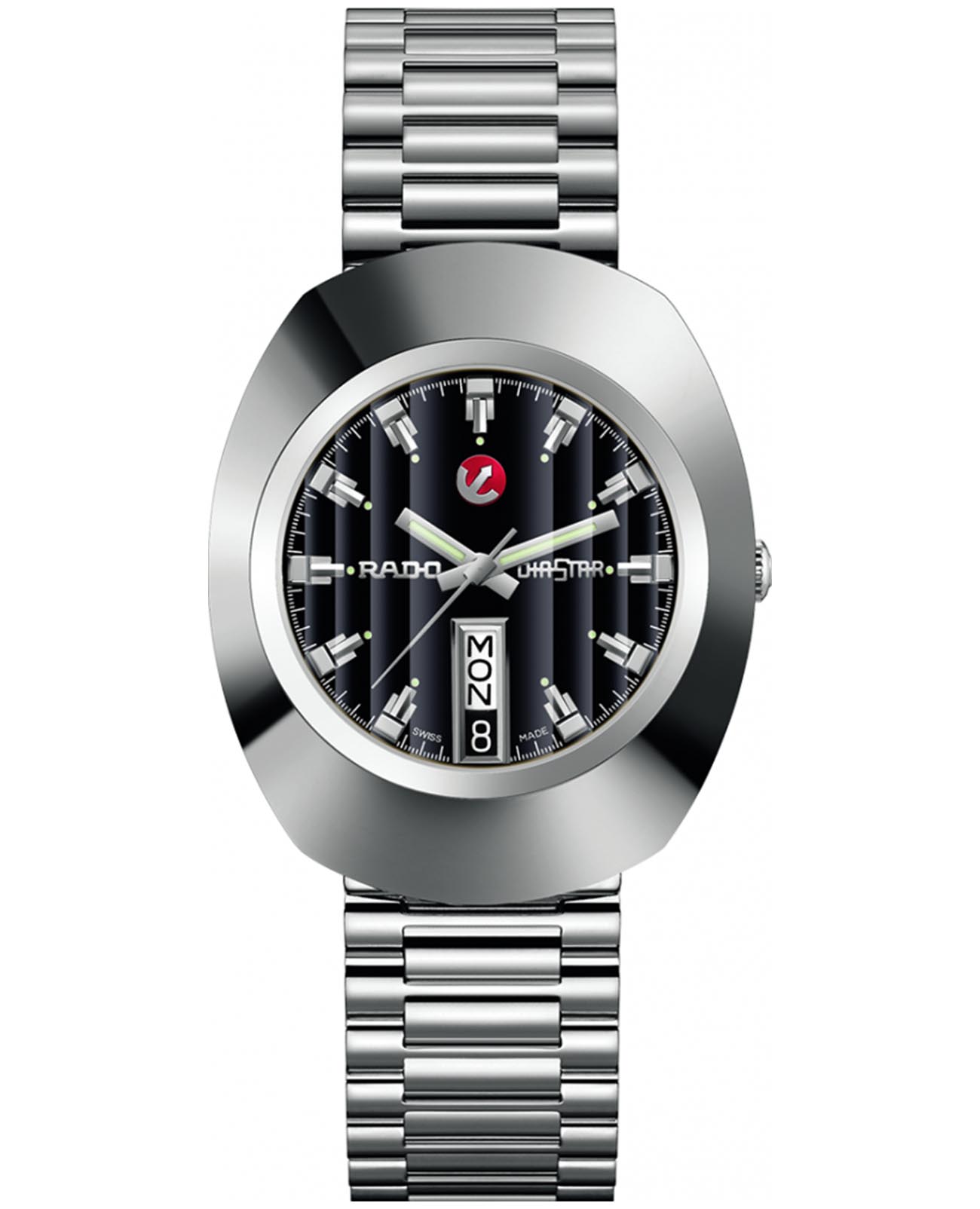 Rado Rado The Original Automatic R12408623 Automatic R12408623 механические мужские часы черный циферблат, браслет нержавеющая сталь — вид спереди