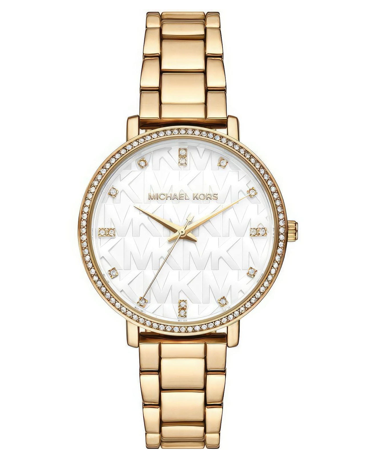 Michael Kors Michael Kors Pyper MK4666  MK4666 кварцевые женские часы перламутровый циферблат, браслет нержавеющая сталь с pvd-покрытием — вид спереди