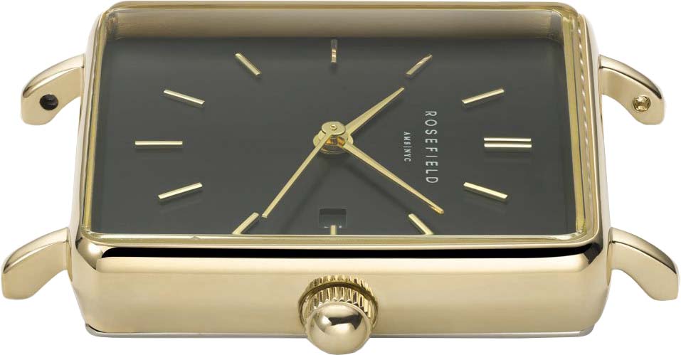 Rosefield Rosefield The Boxy QBFGG-Q031 кварцевые женские часы часы крупный план черный циферблата