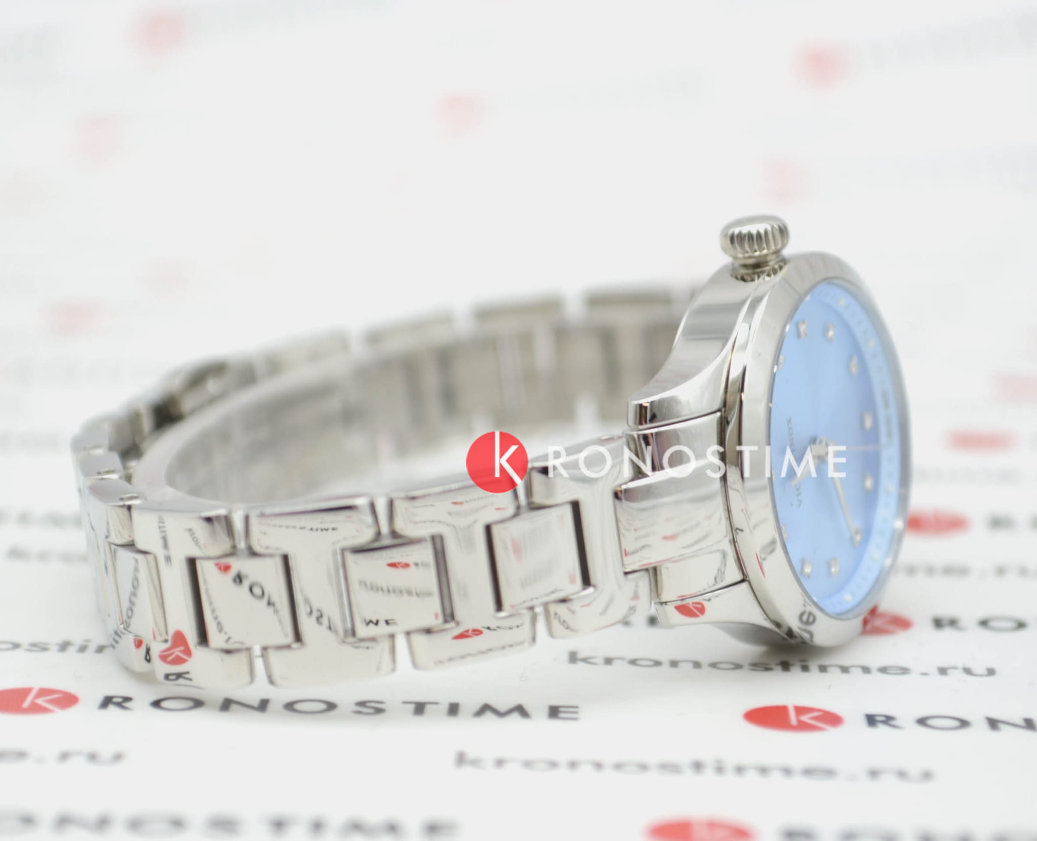 Victorinox Victorinox ALLIANCE XS 241916 кварцевые женские часы часы крупный план голубой циферблата