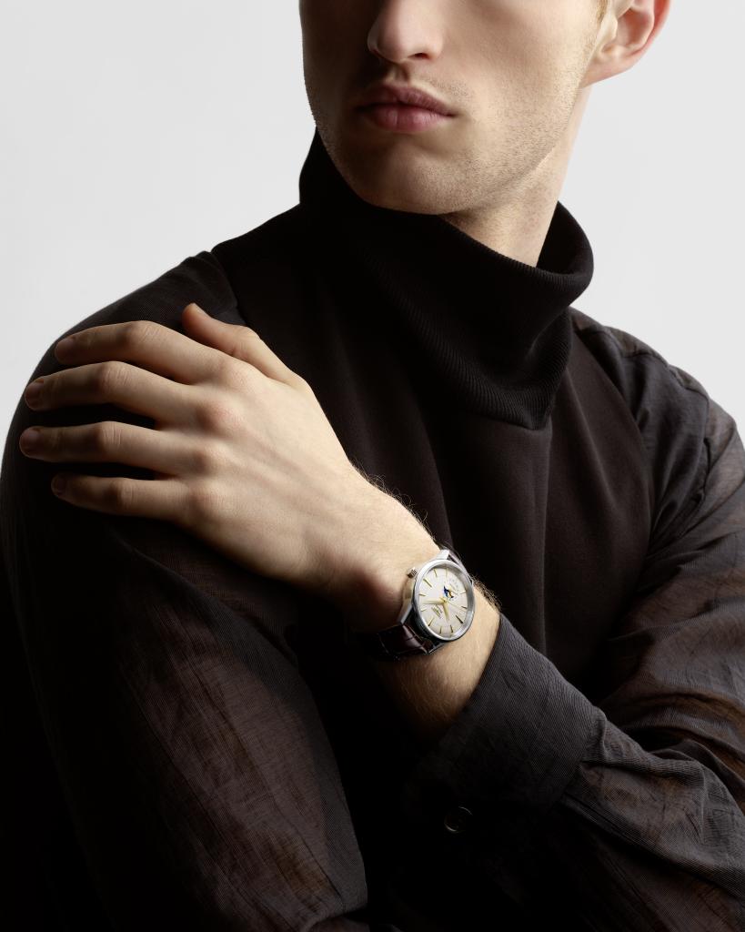 Longines Longines Flagship Heritage L4.815.4.78.2 мужские часы белый циферблат на запястье