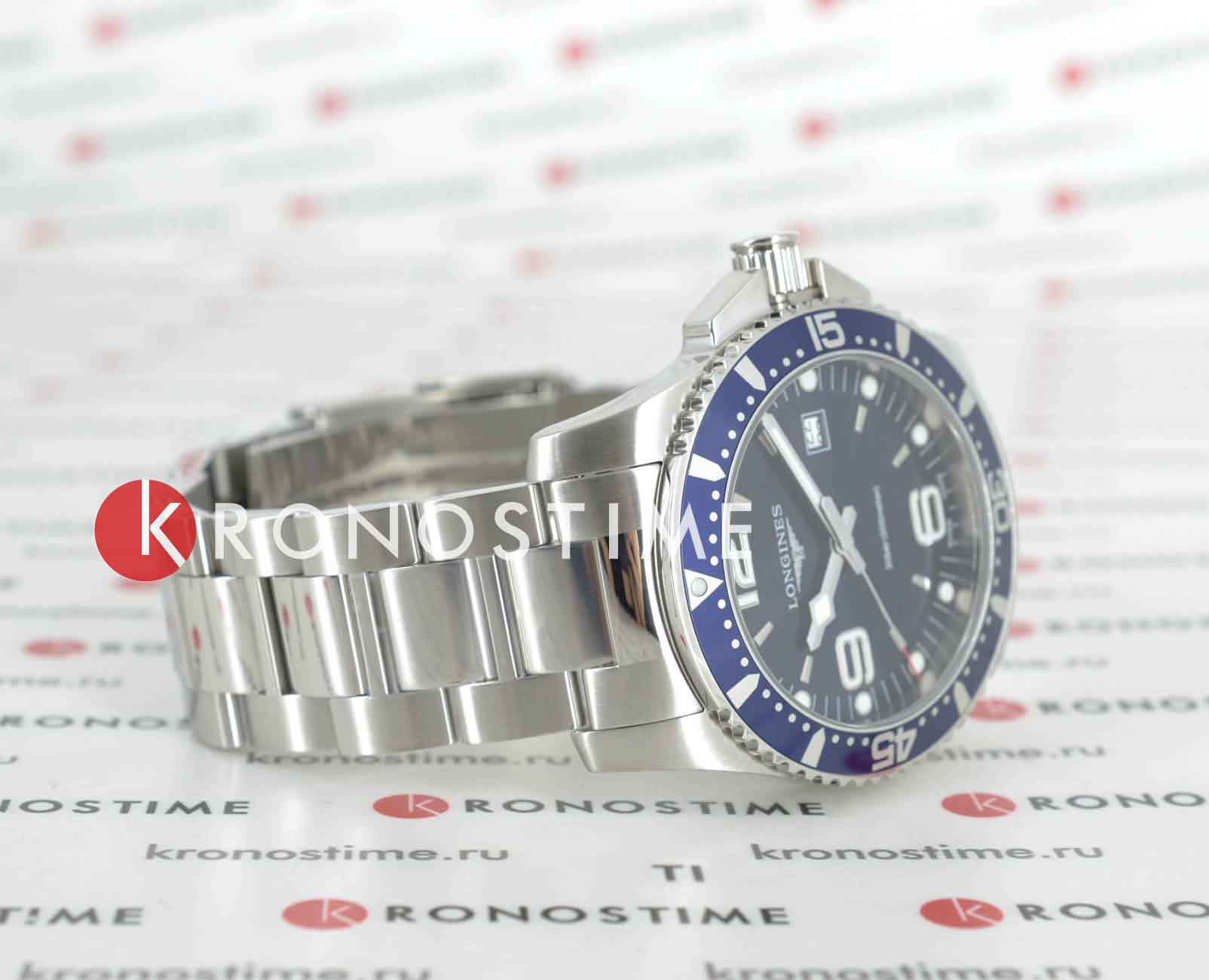 Longines Longines HydroConquest L3.840.4.96.6, hydroconquest швейцария мужские часы на браслете нержавеющая сталь боковой вид