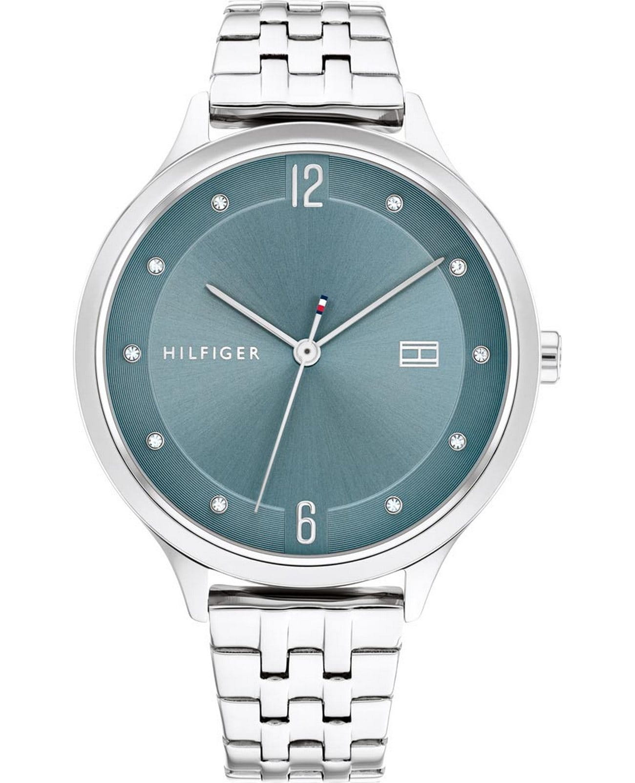 Tommy Hilfiger Tommy Hilfiger Classic 1782433  1782433 кварцевые женские часы голубой циферблат, браслет нержавеющая сталь — вид спереди