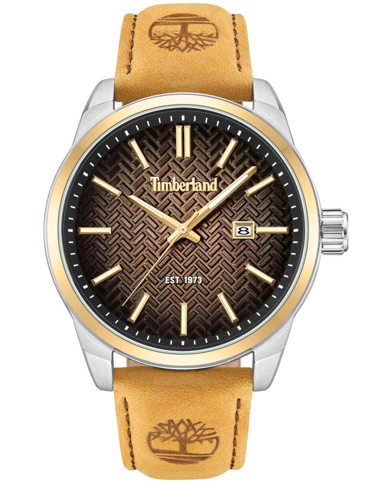Timberland Timberland Henniker TDWGB0054901  TDWGB0054901 кварцевые мужские часы синий циферблат, браслет кожаный — вид спереди