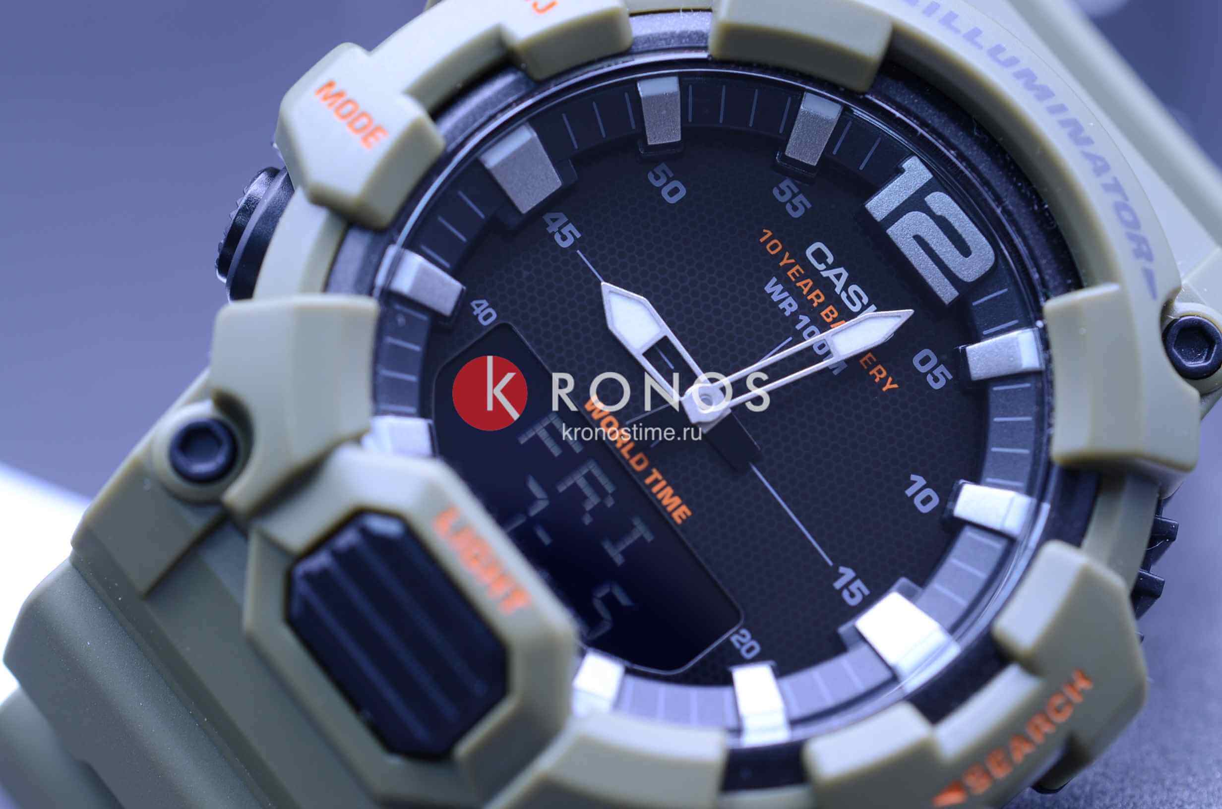 Casio Casio Collection HDC-700-3A2VEF, illuminator япония мужские часы на браслете пластик боковой вид