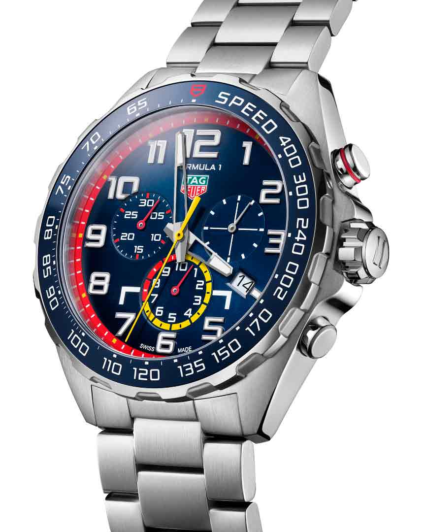 TAG Heuer TAG Heuer Formula 1 x Red Bull Racing CAZ101AL.BA0842, formula 1 швейцария мужские часы на браслете нержавеющая сталь боковой вид