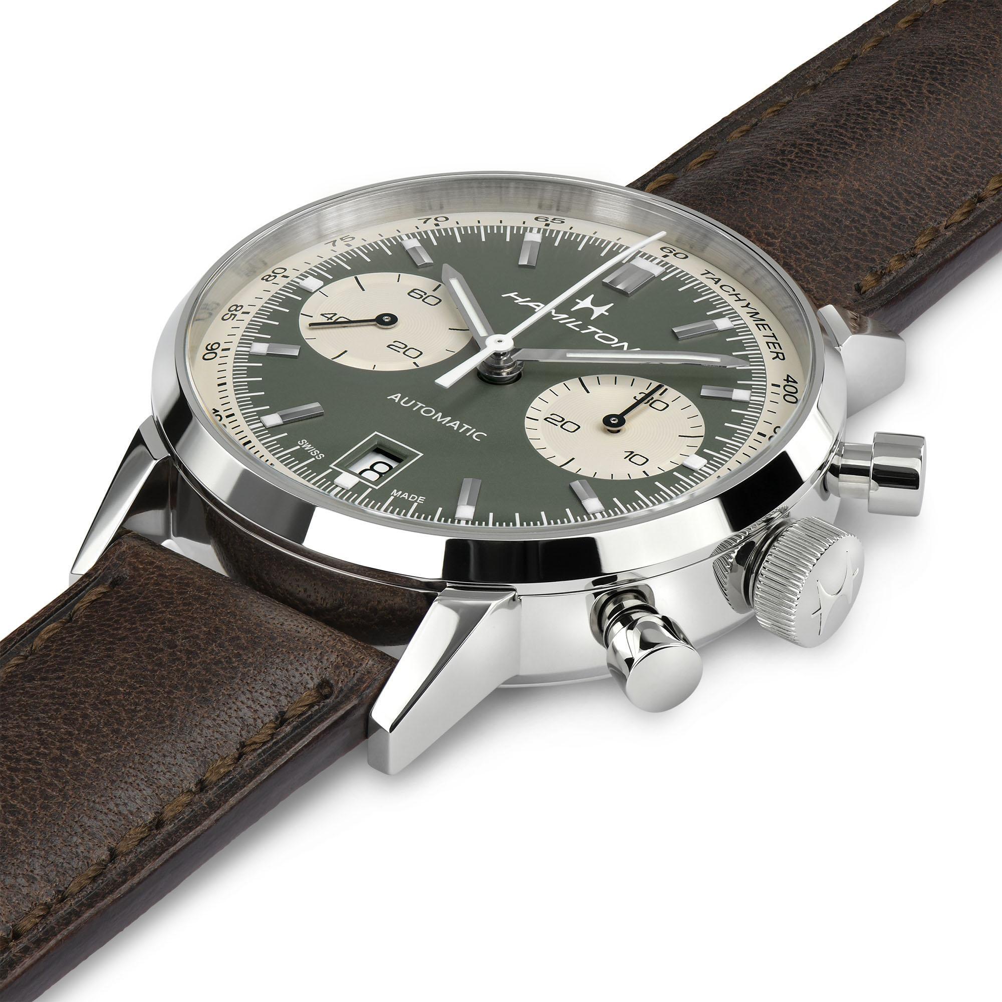 Hamilton Hamilton American Classic Intra-Matic Auto Chrono H38416560 швейцария наручные мужские часы заводная головка с логотипом Hamilton