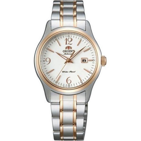 Orient Orient NR1Q002W (FNR1Q002W)  NR1Q002W механические женские часы белый циферблат, браслет  — вид спереди