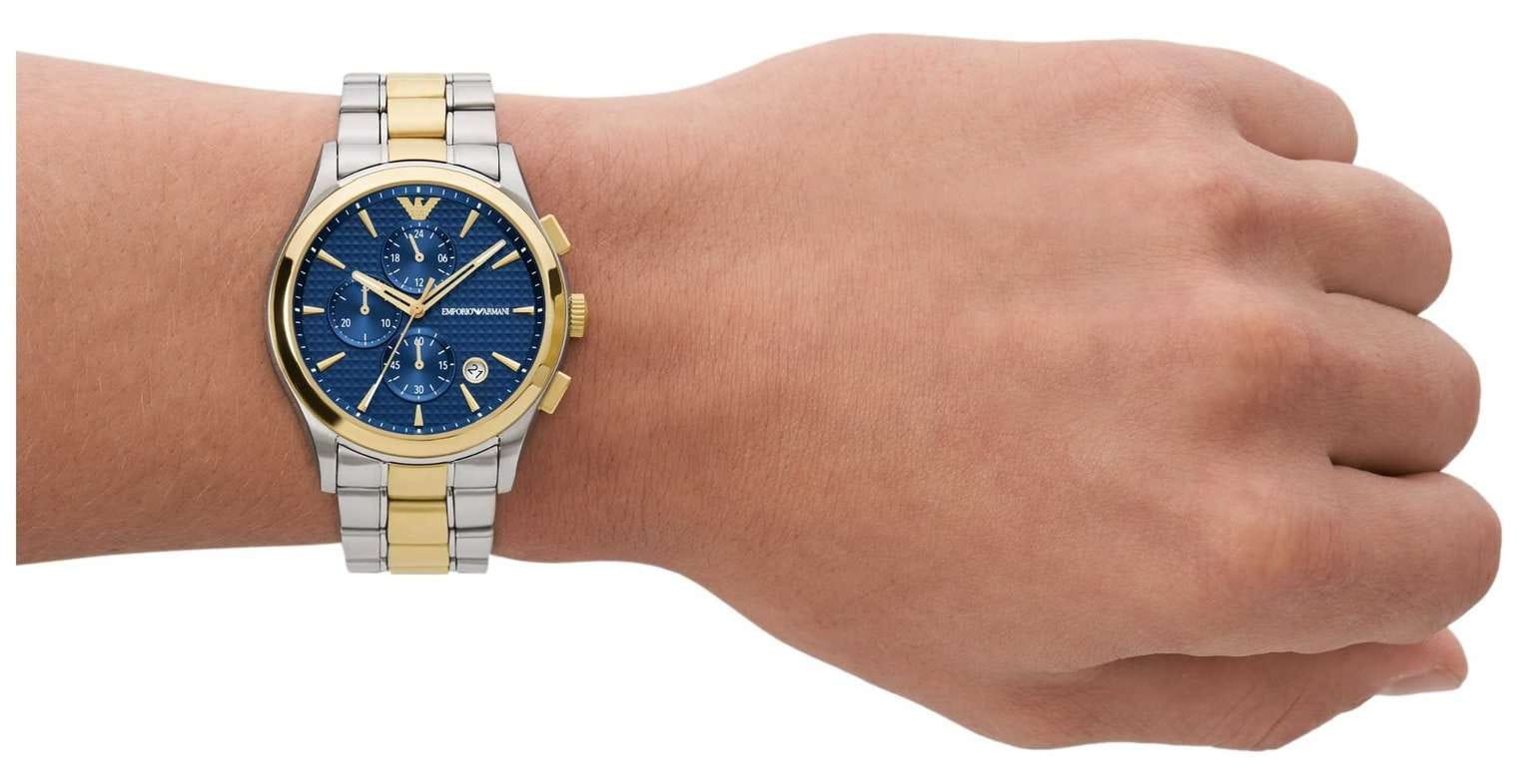 Emporio Armani Emporio Armani Paolo AR11579 мужские часы синий циферблат на запястье