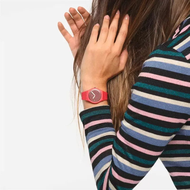 Swatch Swatch Gent Biosourced Standart SO28R400, gent швейцария женские часы на браслете силикон боковой вид