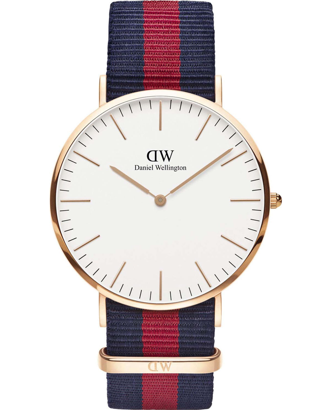 Daniel Wellington Daniel Wellington Classic DW00100001  DW00100001 кварцевые мужские часы белый циферблат, браслет сталь c pvd покрытием — вид спереди