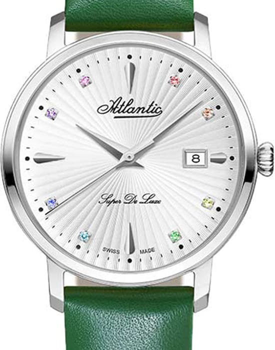 Atlantic Atlantic Super De Luxe Precious Stones Rainbow Edition 29355.41.29LGN , наручные женские часы фото под углом
