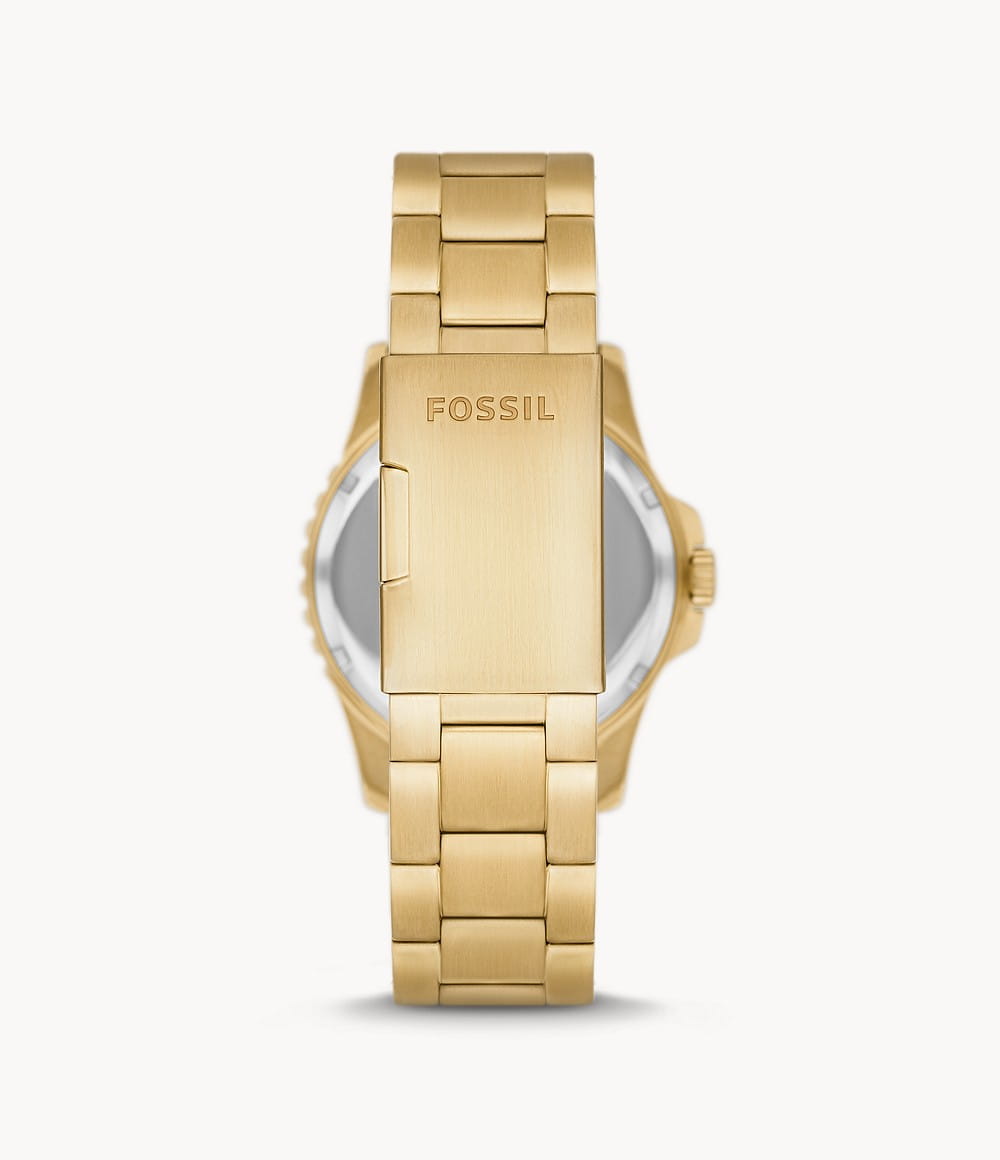 Fossil Fossil Blue FS5950,  сша мужские часы на браслете сталь с ip покрытием боковой вид