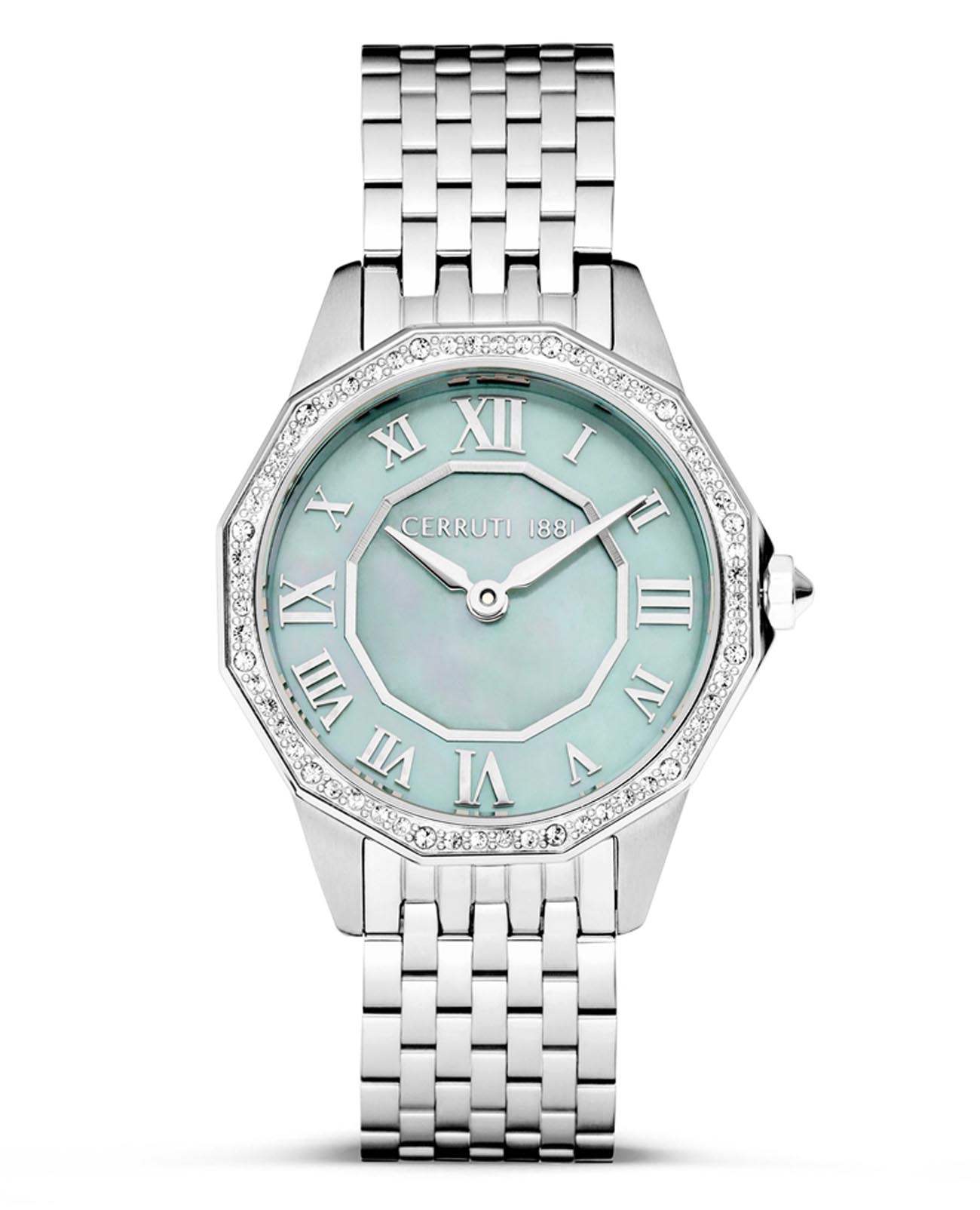 Cerruti 1881 Cerruti 1881 Jesina CIWLG0008204  CIWLG0008204 кварцевые женские часы голубой циферблат, браслет нержавеющая сталь — вид спереди