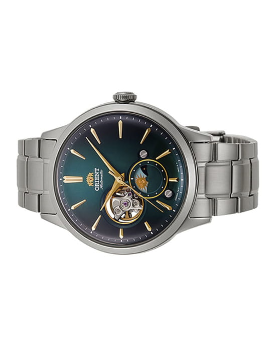 Orient Orient Automatic RA-AS0104E (RN-AS0104E), sun and moon япония мужские часы на браслете нержавеющая сталь боковой вид