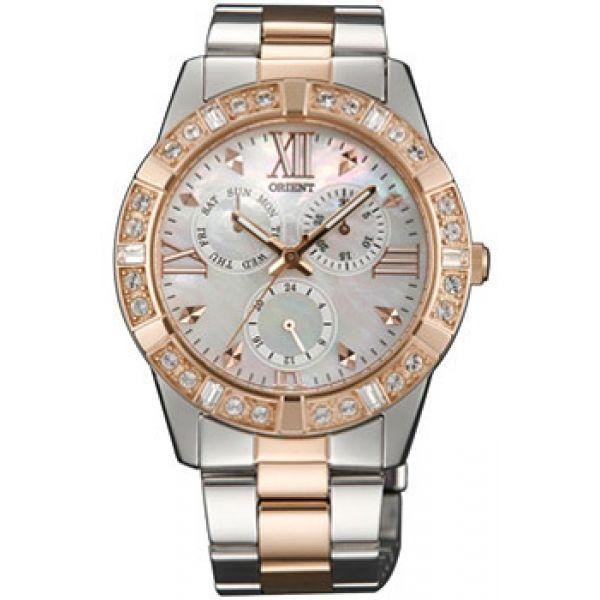 Orient Orient UT0B002W (FUT0B002W)  FUT0B002W  женские часы перламутровый циферблат, браслет  — вид спереди