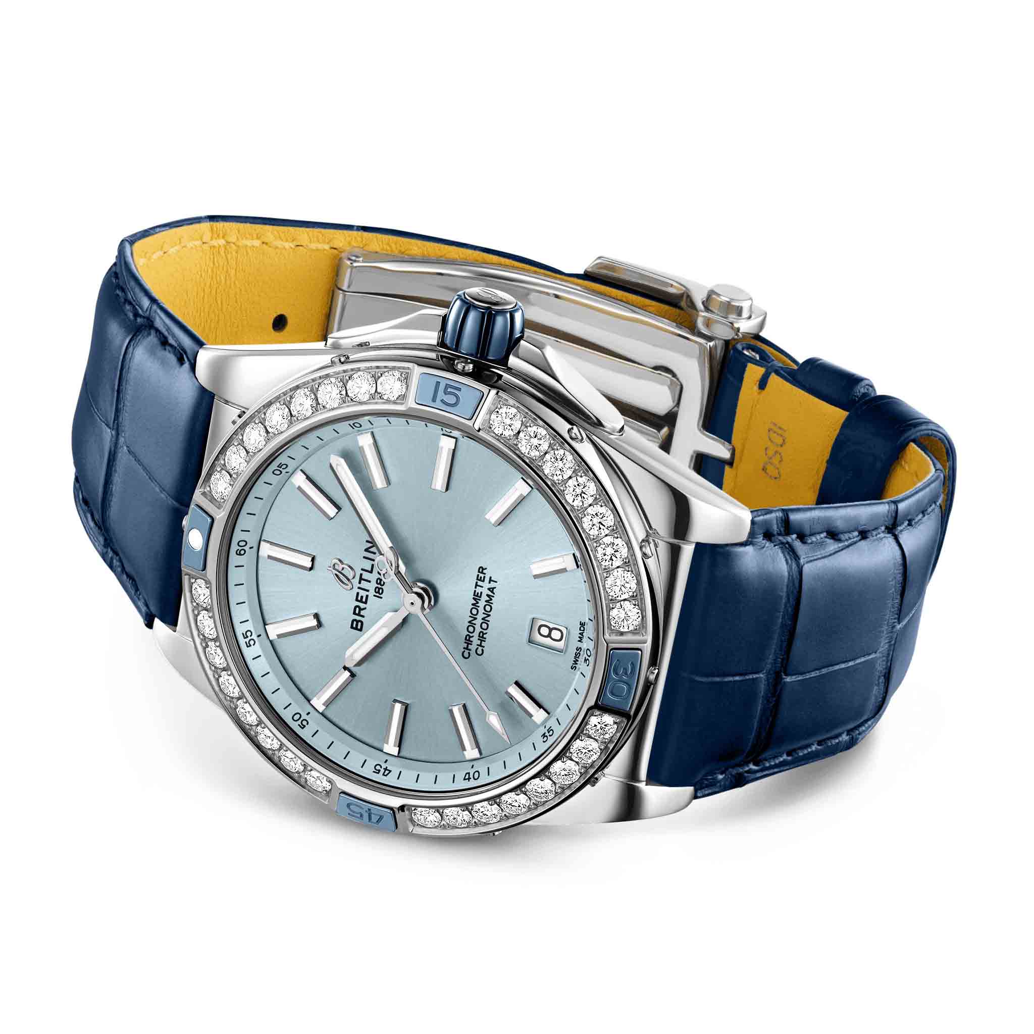 Оригинальные часы Breitling Breitling Super Chronomat Automatic 38 A17356531C1P1 механические калибр механизма breitling 17 общий вид