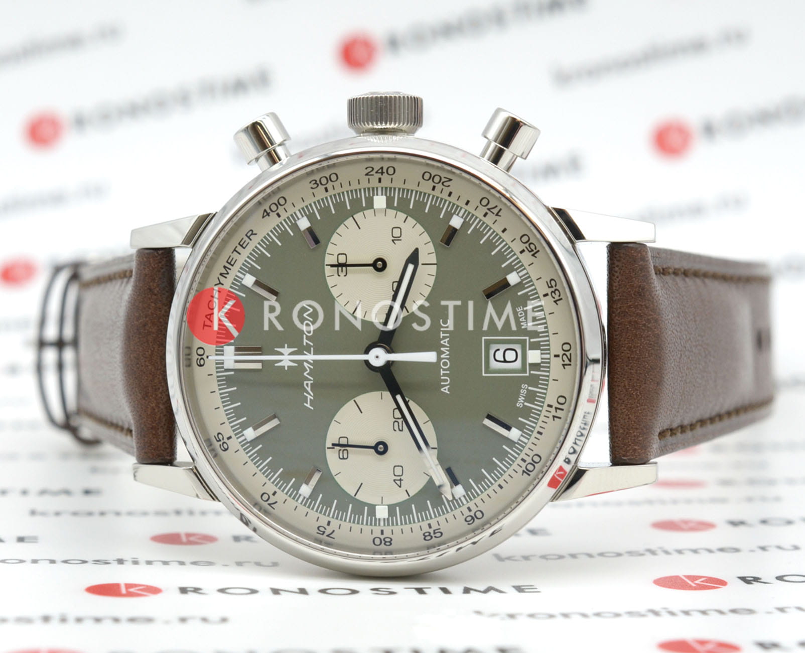 Hamilton Hamilton American Classic Intra-Matic Auto Chrono H38416560 , наручные мужские часы фото под углом