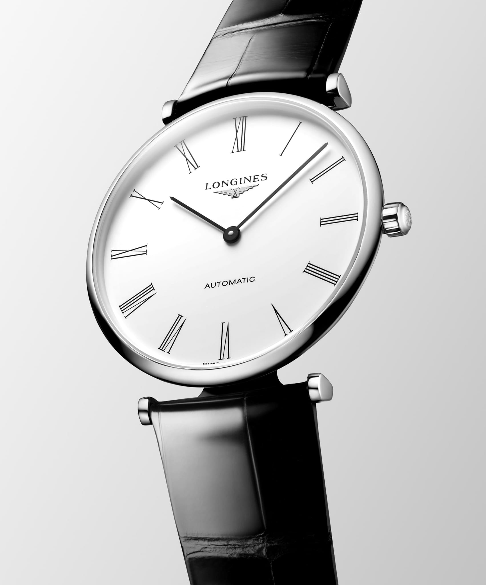 Longines Longines La Grande Classique  L4.918.4.11.2, la grande classique швейцария мужские часы на браслете кожаный боковой вид