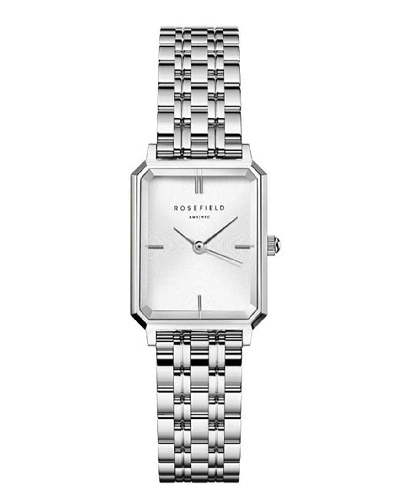 Rosefield Rosefield OWGSS-O63  OWGSS-O63 кварцевые женские часы серебристый циферблат, браслет сталь с ip покрытием — вид спереди