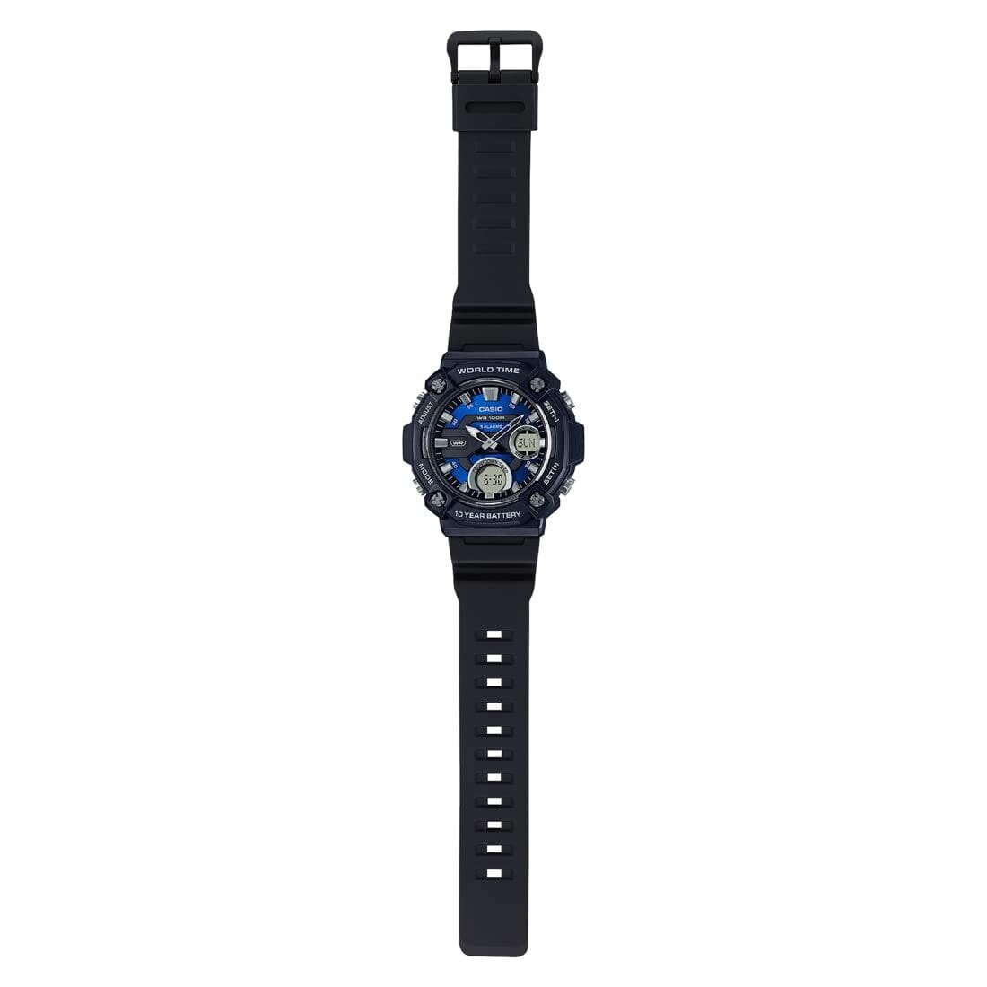 Casio Casio Collection AEQ-120W-2AVDF (AEQ-120W-2A) мужские часы синий циферблат на запястье