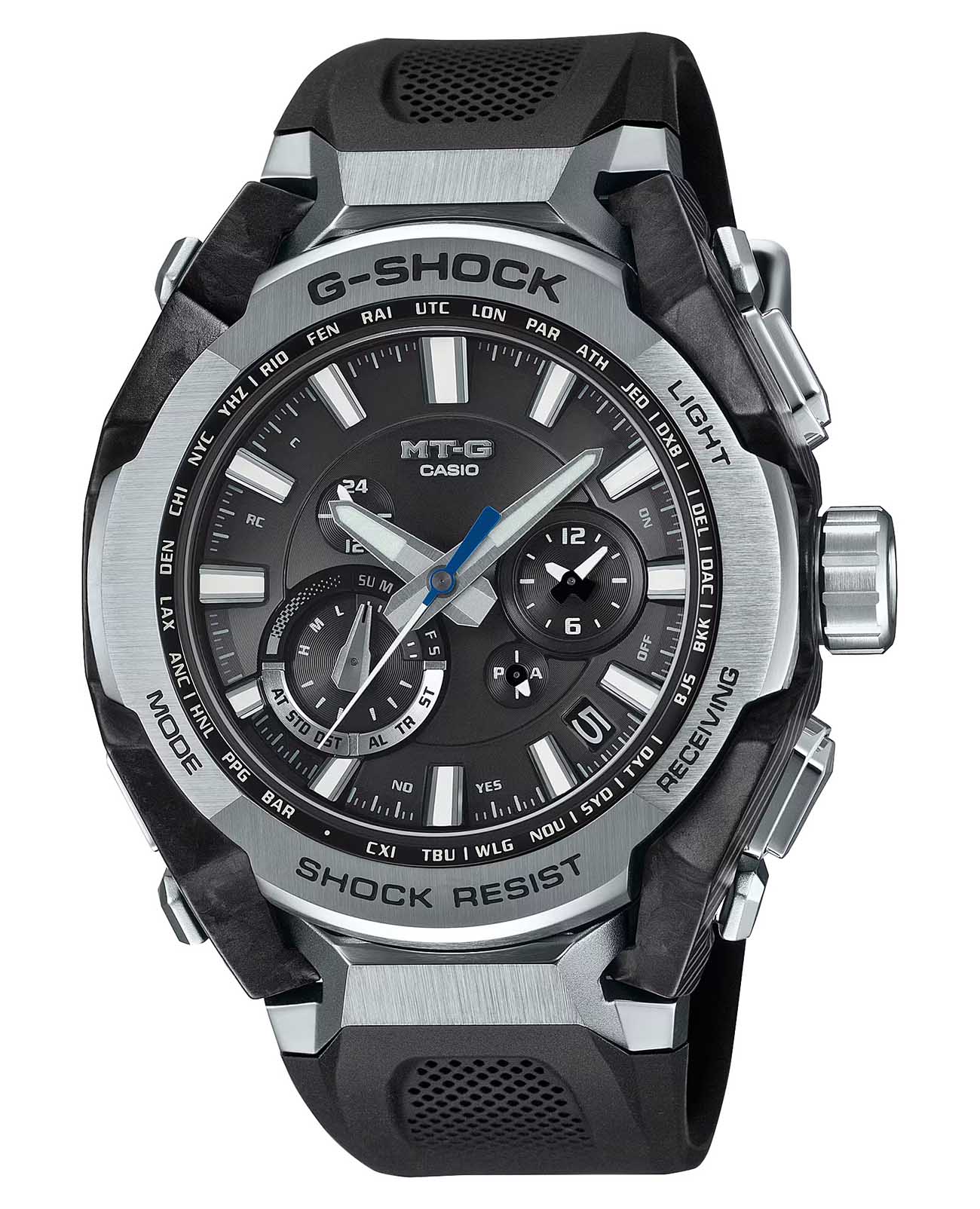Casio Casio G-Shock Premium MTG-B4000-1ADR MTG MTG-B4000-1ADR кварцевые мужские часы черный циферблат, браслет полимер — вид спереди