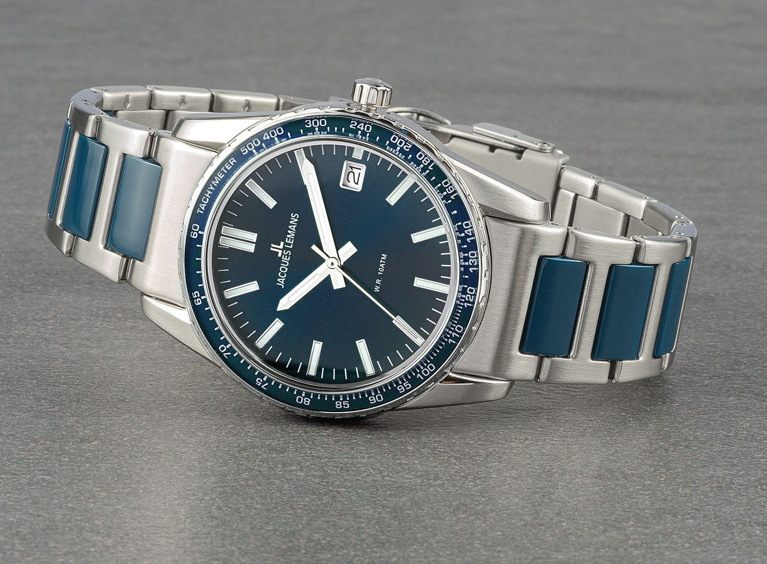 Jacques Lemans Jacques Lemans Sport 1-2060i,  австрия мужские часы на браслете нержавеющая сталь боковой вид